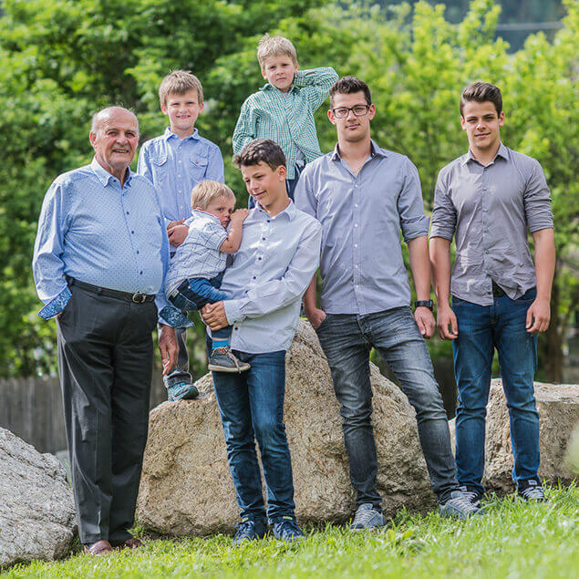 Josef Klammer with the kids