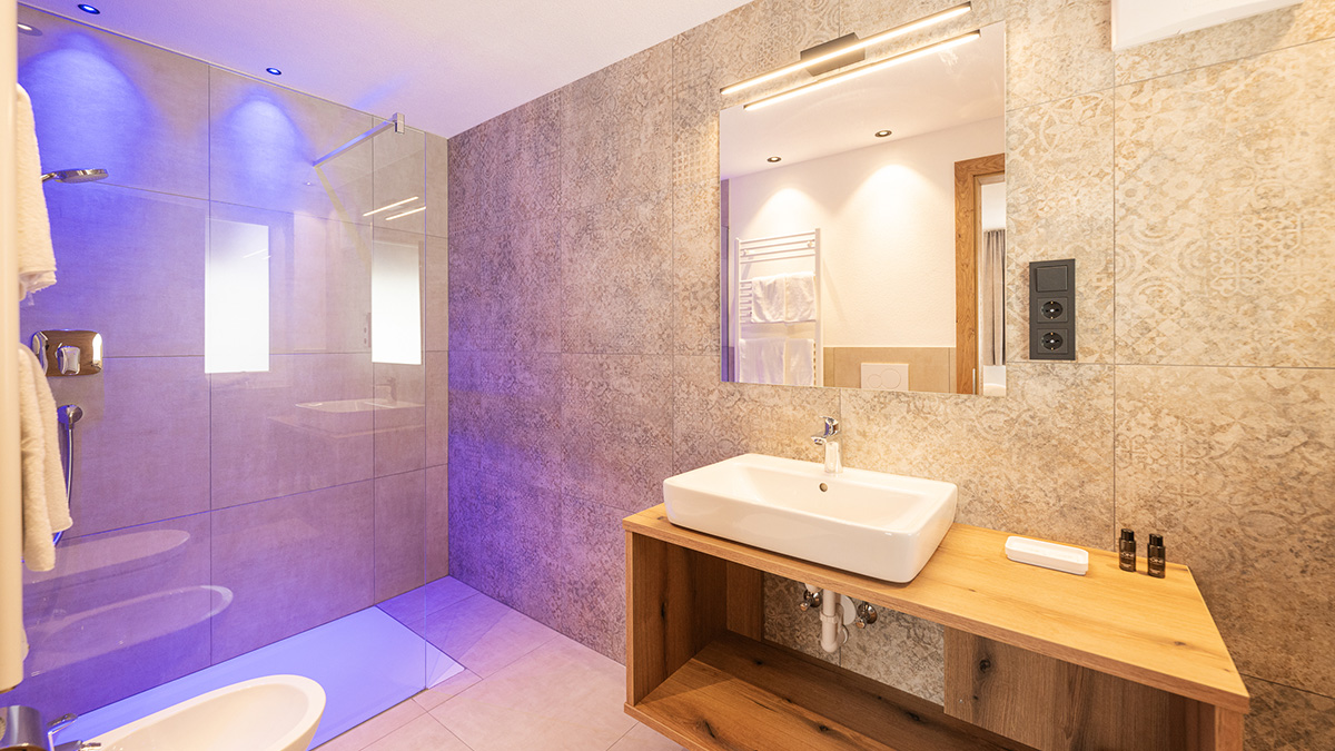 camera doppia Plan de Corones bagno